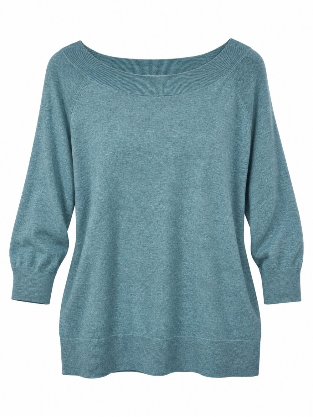 LOFT Women’s Large Teal Boatneck 3/4 Sleeve Lightweight Knit Sweater